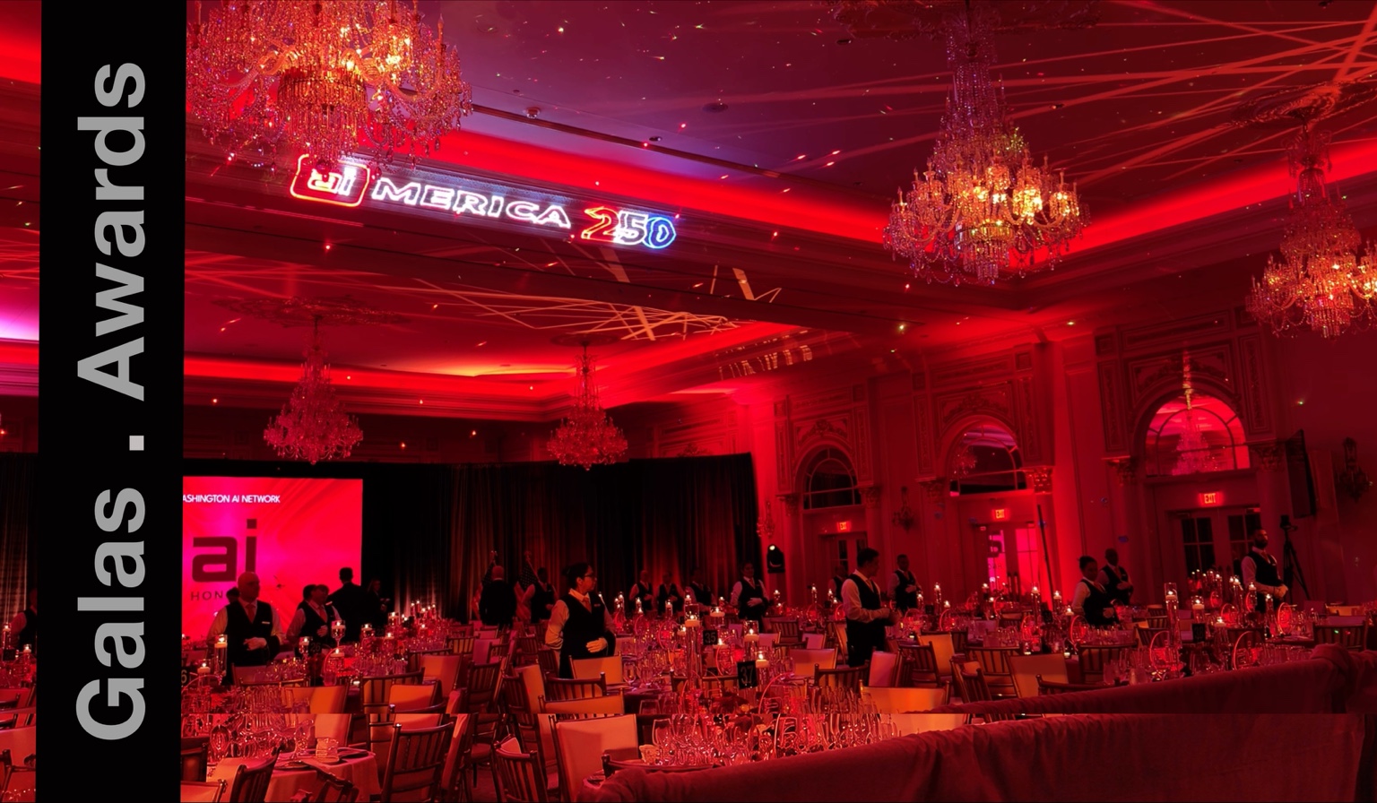 GP Lasers custom logos and light effects at an elegant gala